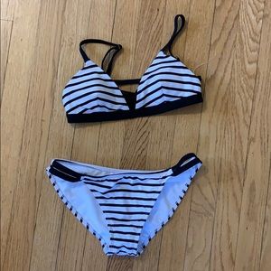 Black and white bikini